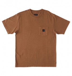 DC 1994 Short Sleeve Men T-Shirt Brown | US-5038OEB