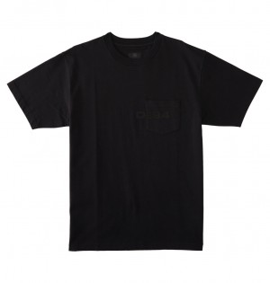 DC 1995 Pocket Men T-Shirt Black | US-7982WGY