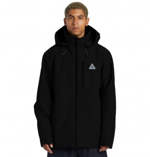 DC Basis 30K Technical Snow Men Jackets Black | US-8476EAH