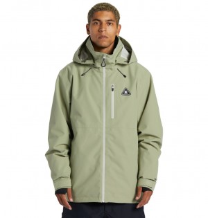 DC Basis 30K Technical Snow Men Jackets Green | US-2014IHS