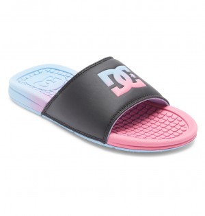 DC Bolsa Sandals Women Slides Pink Blue | US-0789PAD