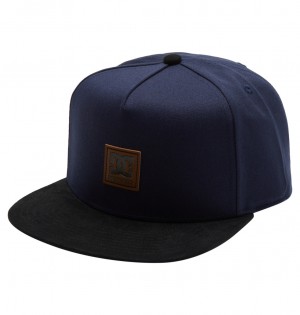 DC Brackers Snapback Men Caps Navy | US-7413TGY