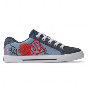 DC Chelsea Women Sneakers Dark Blue | US-8964YRV