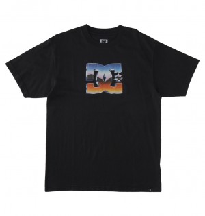 DC Chrome Men T-Shirt Black | US-5492AYG