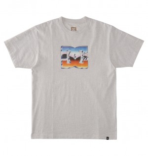 DC Chrome Men T-Shirt White | US-2739TDY