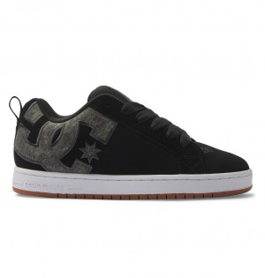 DC Court Graffik Men Sneakers Black Wash | US-9734AXC