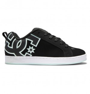 DC Court Graffik Women Sneakers Black / Green | US-8053JNG