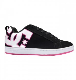 DC Court Graffik Women Sneakers Black / Pink | US-3708CQG