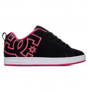 DC Court Graffik Women Sneakers Black / Pink | US-7054UGF