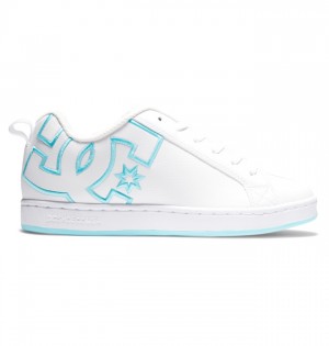 DC Court Graffik Women Sneakers White/Blue | US-9374XMI