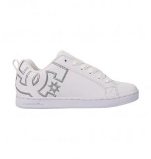 DC Court Graffik Women Sneakers White / Silver | US-4295IOE