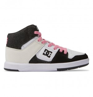 DC Cure High-Top Kids' Sneakers Black / Pink / Blue | US-3290QNH