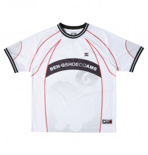 DC DC x Ben G Football Jersey Men T-Shirt White | US-1923KST