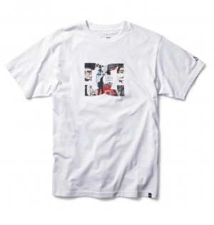 DC DC x JMB Star In Cipher Men T-Shirt White | US-0837PUF