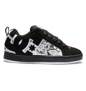 DC Deadpool CT Graffik Men Sneakers Black / White / Red | US-3025OBJ