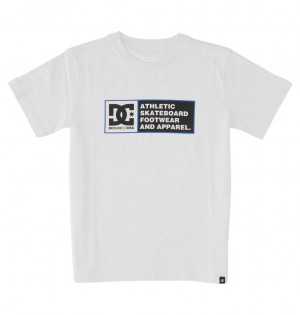 DC Density Zone Short Sleeve Kids' T-Shirt White / Blue | US-3286SED