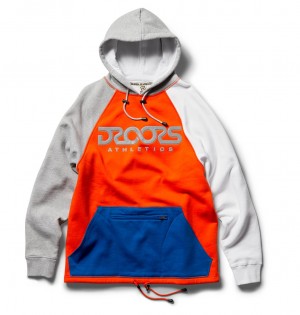 DC Droors Regulus Men Hoodie Grey / Orange | US-9081MFJ