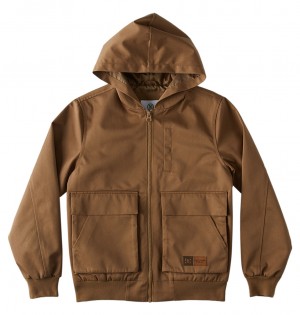 DC Escalate Light Mechanic Kids' Jackets Brown | US-4281PIY