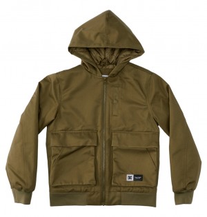 DC Escalate Padded Workwear Kids' Jackets Brown | US-1357CBD