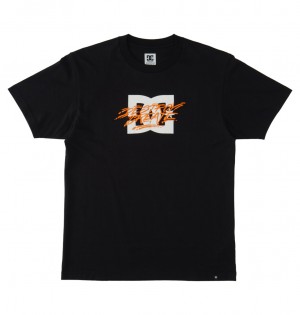 DC Flyer Men T-Shirt Black | US-1523LJC