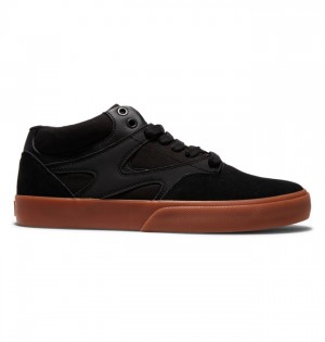 DC Kalis Vulc Mid Men Sneakers Black / Brown | US-6849BJN