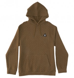 DC Longhand Men Hoodie Brown | US-5298ACT