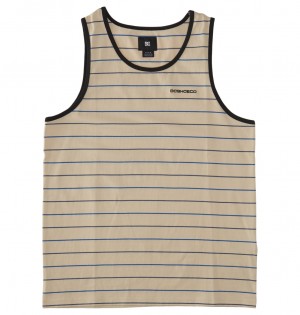 DC Lowstate Stripe Muscle Vest Top Men T-Shirt Stripes | US-8190LDC