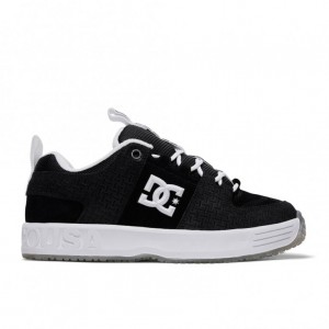 DC Lynx OG x Skate Jawn Leather Men Sneakers Black / Grey / White | US-1576QLX