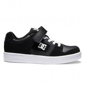 DC Manteca 4 Elastic Lace Kids' Sneakers Black / White | US-5480NWL