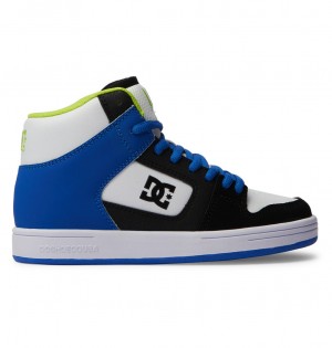 DC Manteca 4 HI Kids' Sneakers Black / Blue / Green | US-6835HIA