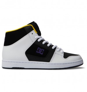 DC Manteca 4 Hi High-Top Men Sneakers Black / White / Purple | US-5904RTP