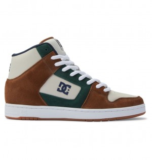 DC Manteca 4 Hi S High-Top Men Sneakers Brown / Green | US-3504WZS