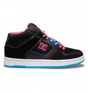 DC Manteca 4 MID Mid-Top Women Sneakers Black / Multicolor | US-0951JAU