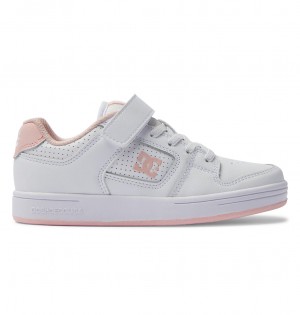 DC Manteca 4 V Kids' Sneakers White / Pink | US-2917PEM