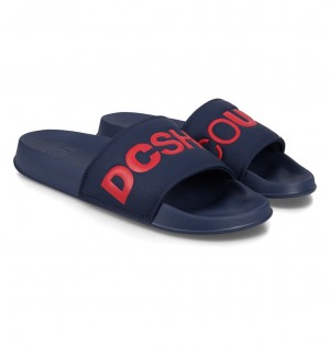 DC Men Slides Navy / Red | US-2760DAG