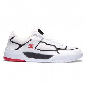 DC Metric S Leather Men Sneakers White / Black | US-9681DCM