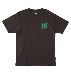 DC Mid Century Men T-Shirt Black Wash | US-9687QNV