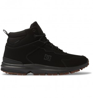 DC Mutiny Leather Men Winter Boots Black | US-1309NRJ