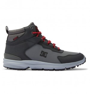 DC Mutiny Men Winter Boots Grey / Black / Red | US-8495OKD