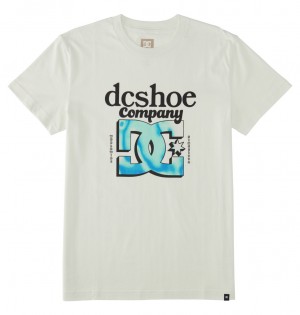 DC Overspray Men T-Shirt White | US-6871WVA