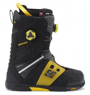 DC Phantom BOA® Men Snowboard Boots Black / Yellow | US-7654RWI