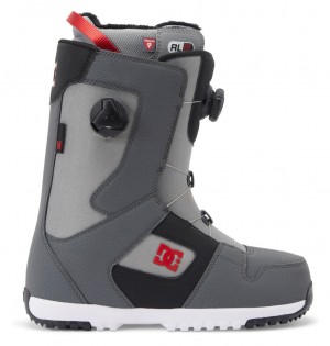 DC Phase Pro BOA® Men Snowboard Boots Black / Grey / Red | US-2316AZO