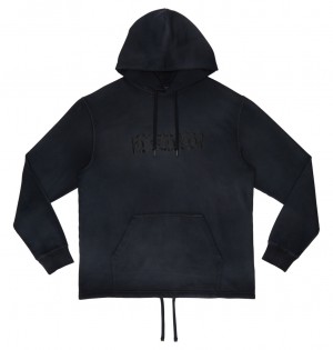 DC Plume Pullover Men Hoodie Black Wash | US-9675KJN