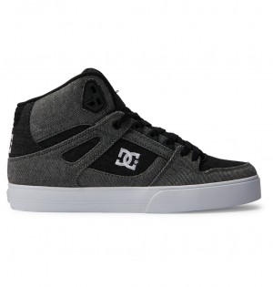 DC Pure Cupsole High-Top Men Sneakers Black Blue | US-8490YES