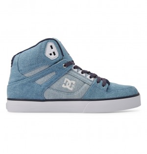 DC Pure Cupsole High-Top Men Sneakers Light Blue | US-1426ADU