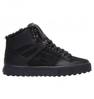 DC Pure High-Top Men Winter Boots Black | US-9146ARM