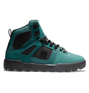 DC Pure High-Top Water-Resistant Men Winter Boots Deep Green | US-6203EQF