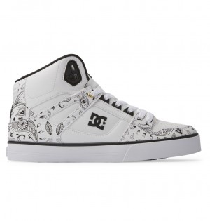 DC Pure High-Top Wc Se Sn High Top Men Sneakers White / Black | US-9270MLW