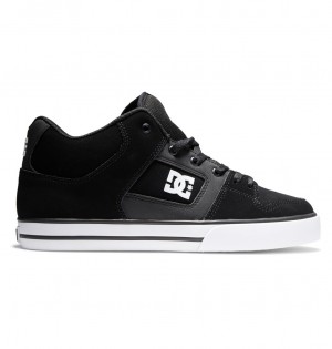 DC Pure MID Mid-Top Men Sneakers Black / White | US-8047MRA