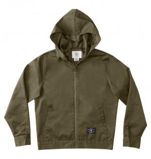 DC Rebound Lightweight Hooded Kids' Jackets Dark Green | US-3840NGL